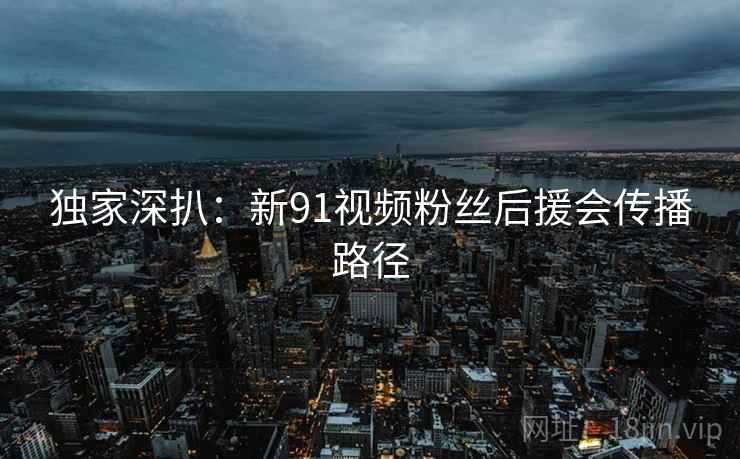 独家深扒：新91视频粉丝后援会传播路径