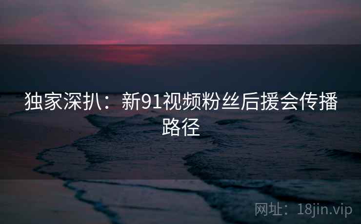 独家深扒：新91视频粉丝后援会传播路径