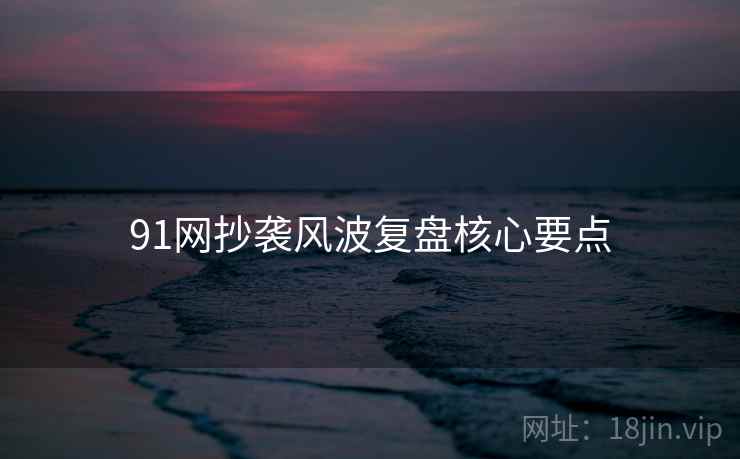 91网抄袭风波复盘核心要点