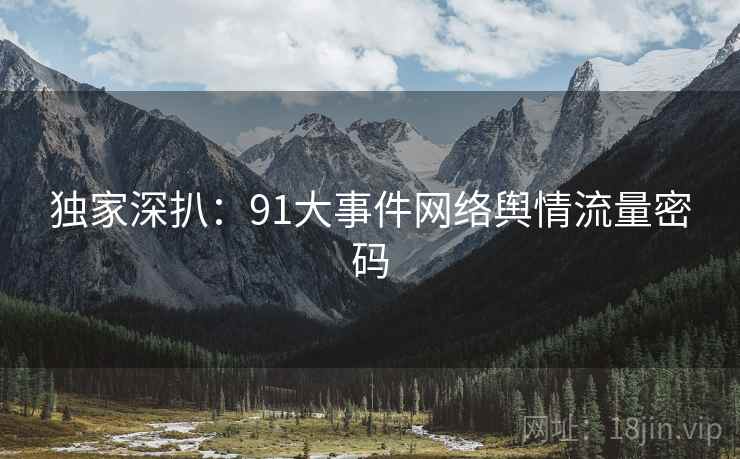 独家深扒：91大事件网络舆情流量密码