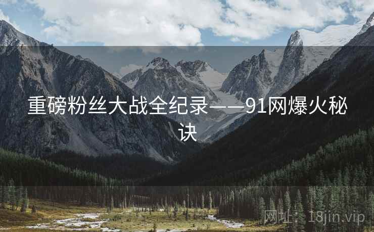 重磅粉丝大战全纪录——91网爆火秘诀