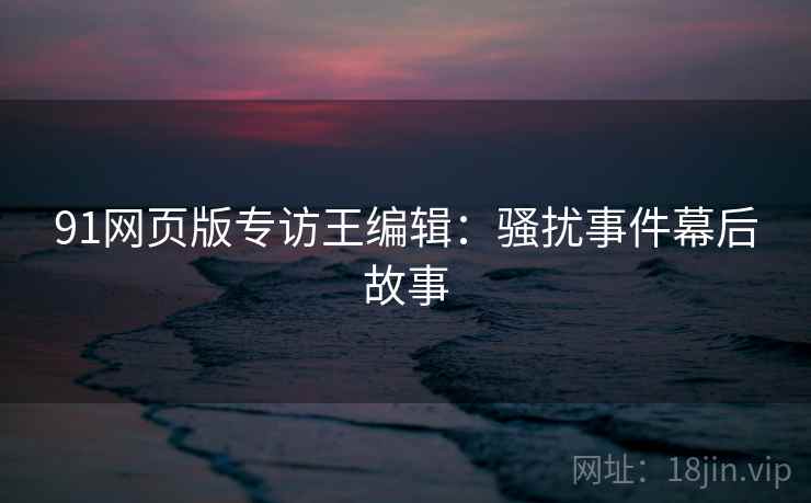91网页版专访王编辑：骚扰事件幕后故事